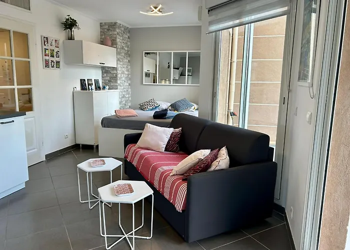 Joli Studio Climatise Avec Jardin Dans Residence Avec Piscine